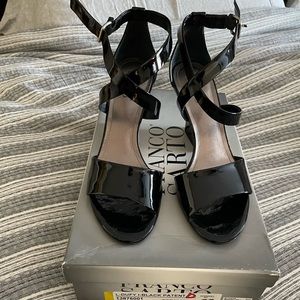 Black Patent wedge Heel